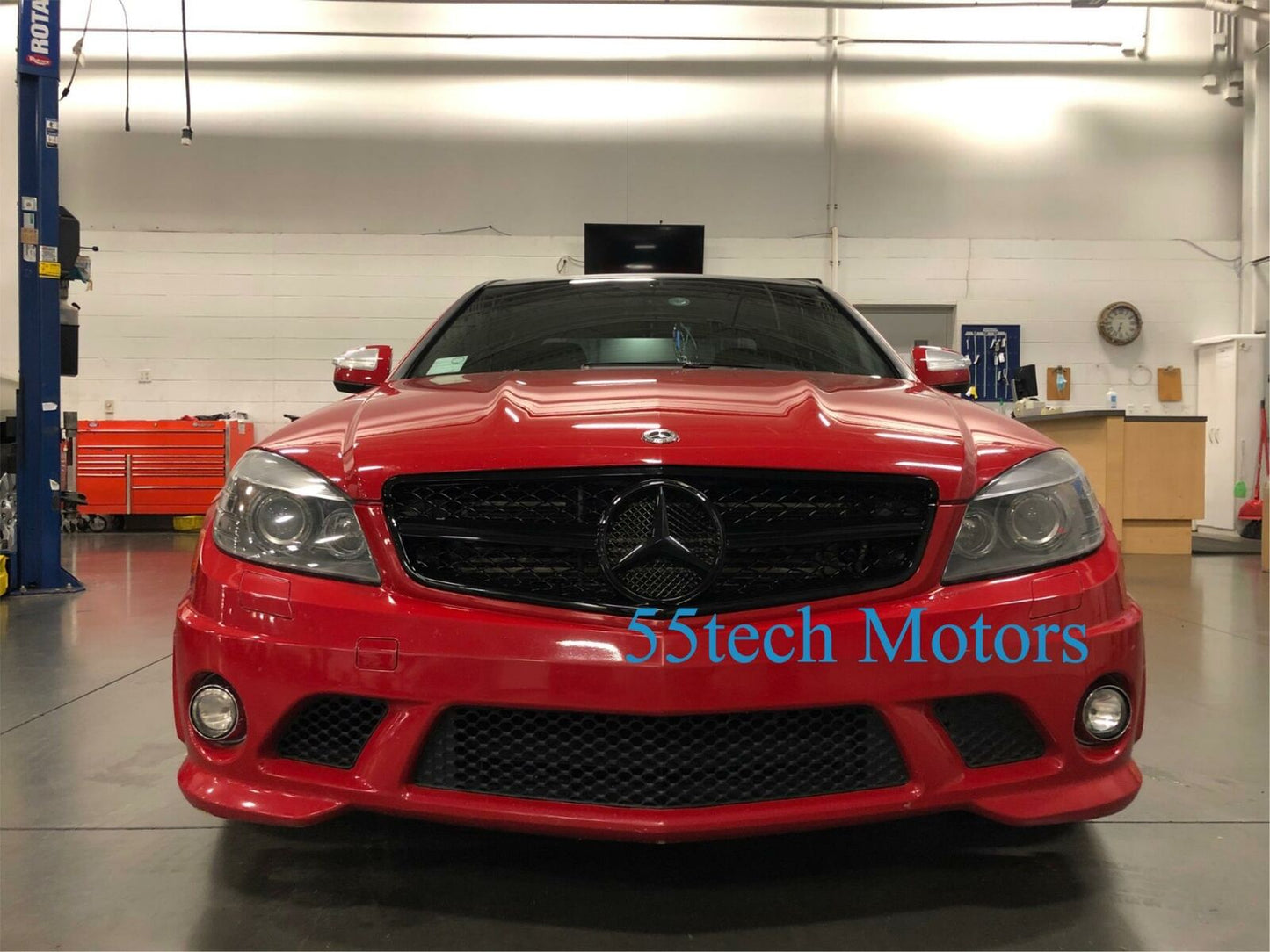 W204 C63 AMG Grille ILLUMINATED LED STAR 2008~2011 (C63 AMG ONLY) - 55tech Motors