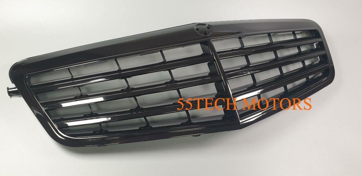 Mercedes Benz W212 E-Class OEM Style Matte Black / Chrome Grill - 55tech Motors