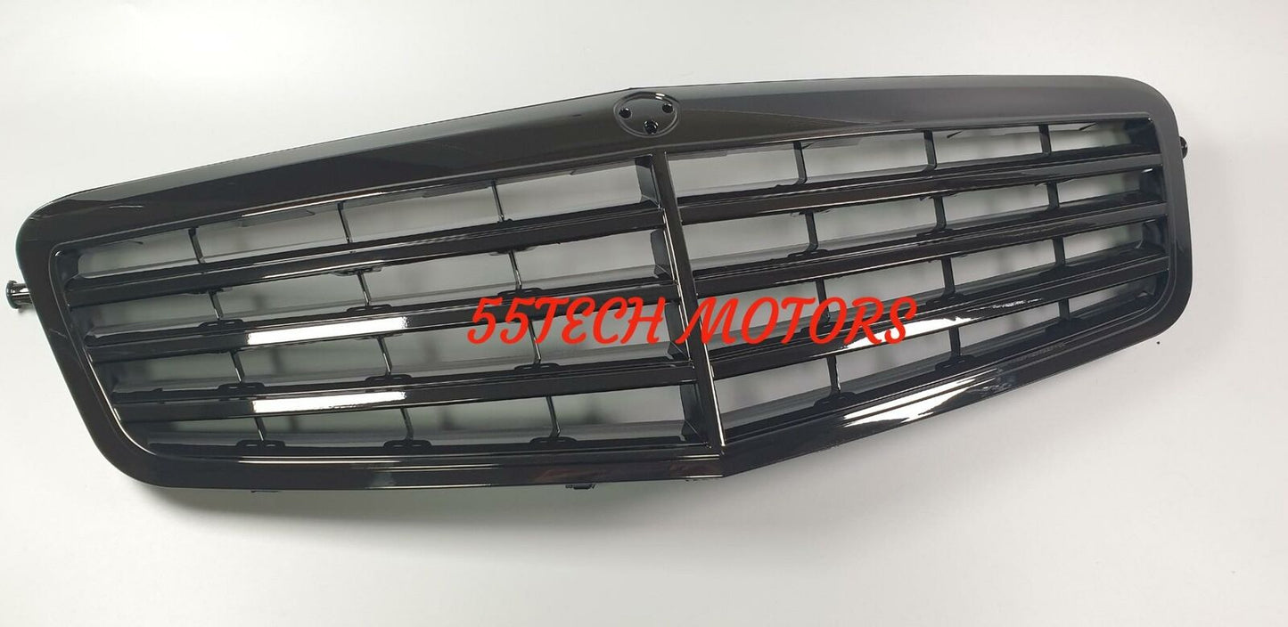 Mercedes Benz W212 E-Class OEM Style Matte Black / Chrome Grill - 55tech Motors