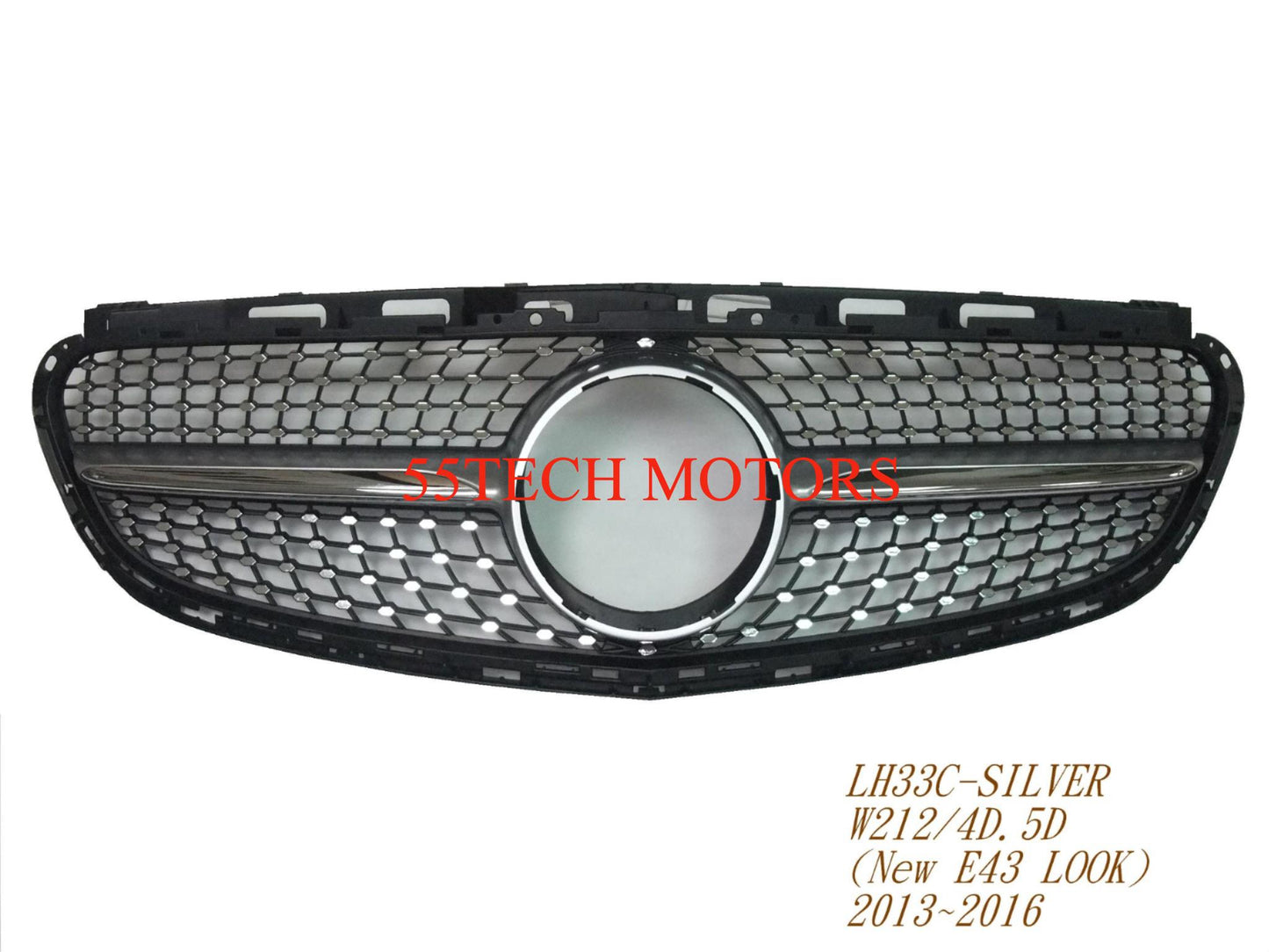 W212 1 FIN DIAMOND GRILLE FOR E550 E350 2014 2015 - 55tech Motors