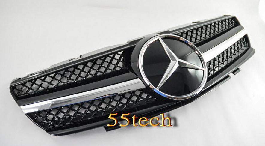 Mercedes Benz R230 2003~2006 SL-Class 1 Fin Grille - 55tech Motors