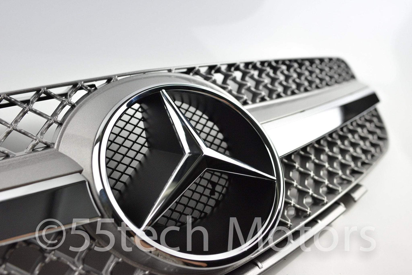 Mercedes Benz R230 2003~2006 SL-Class 1 Fin Grille - 5.5 inches star - 55tech Motors