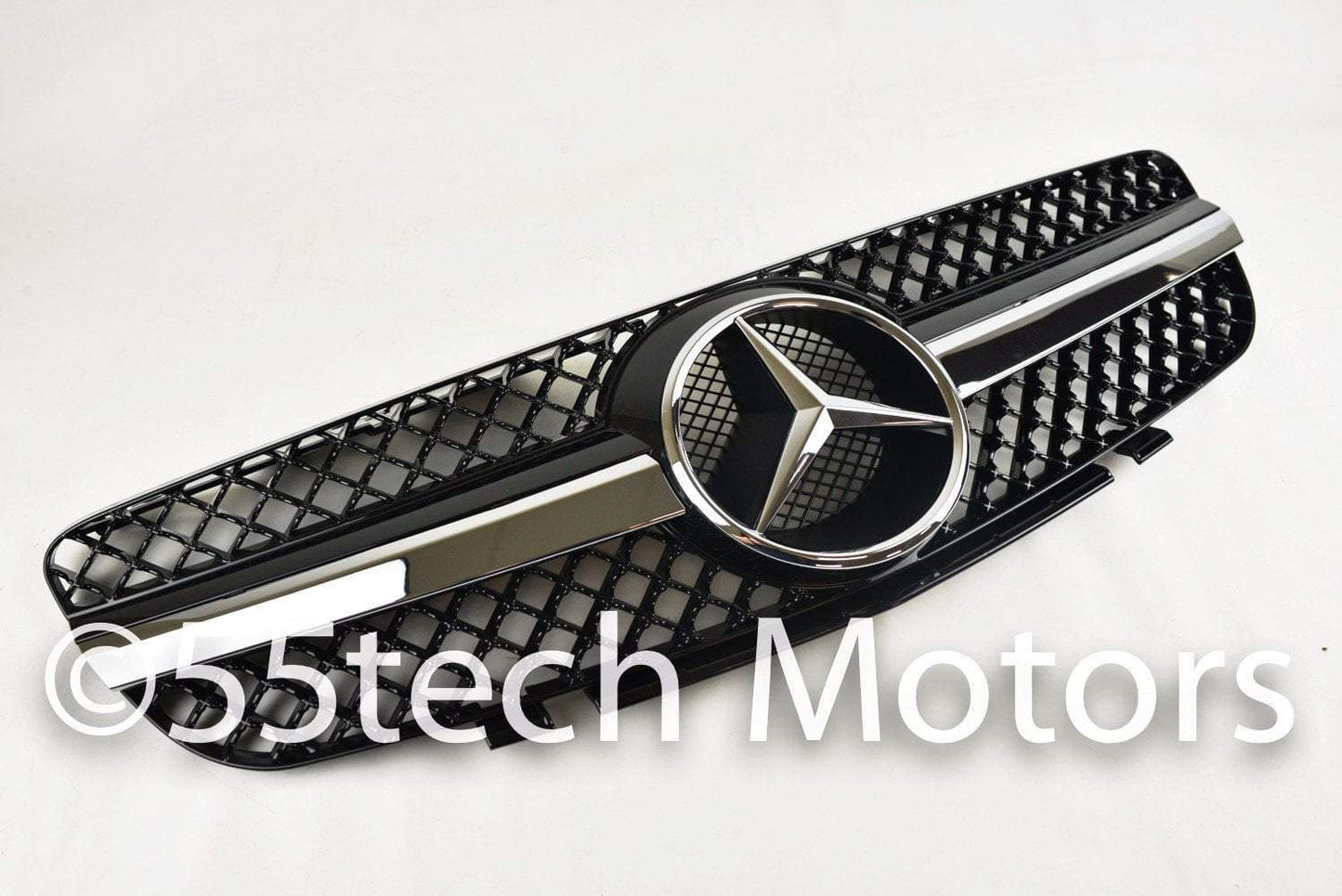 Mercedes Benz R230 2003~2006 SL-Class 1 Fin Grille - 5.5 inches star - 55tech Motors