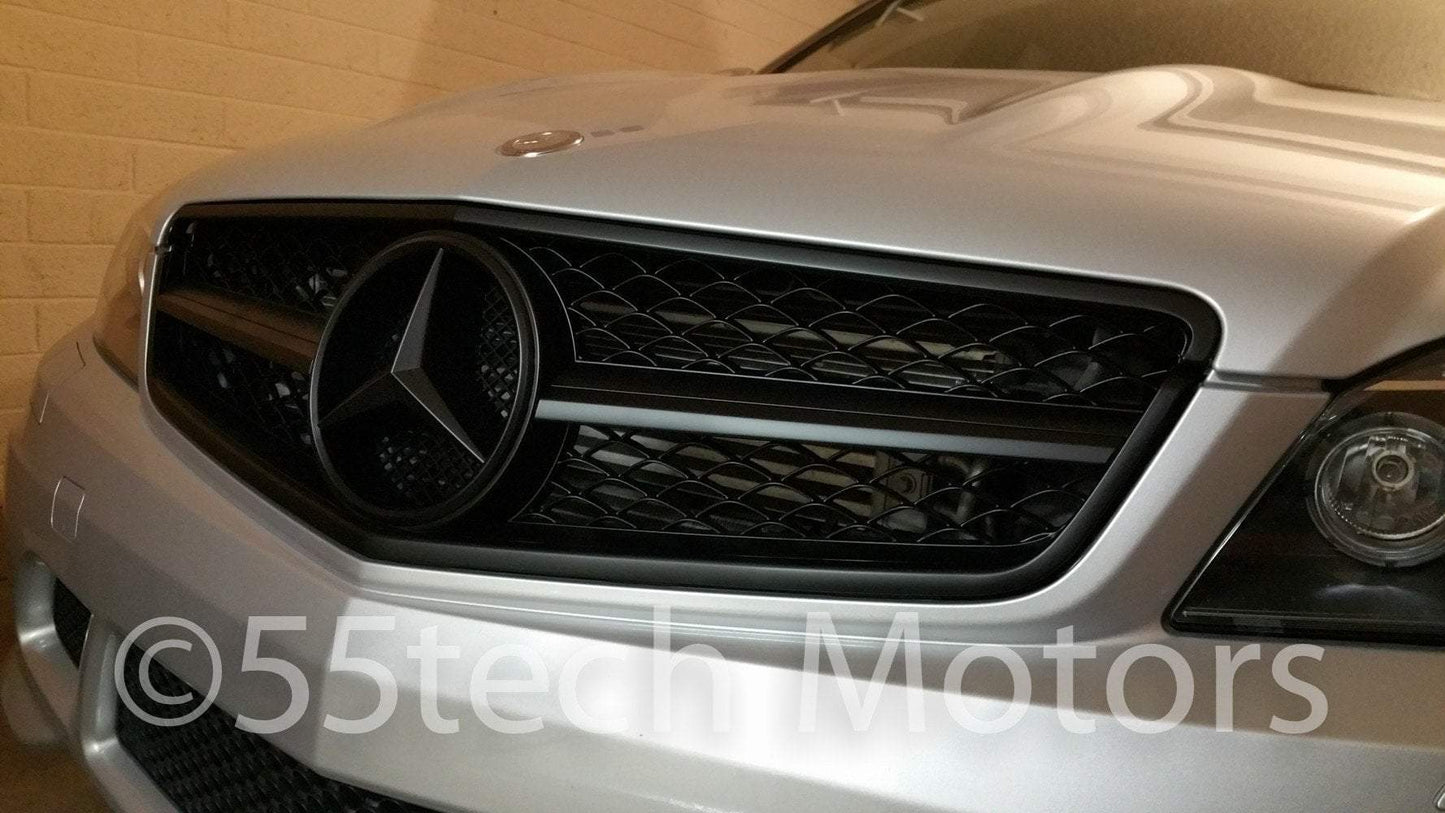 Mercedes Benz W204 2008~2011 C-Class 2012-C63 AMG Style Grille-NEW TYPE - 55tech Motors