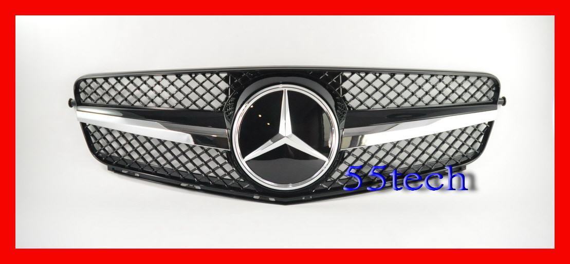 Mercedes Benz W204 2008~2011 SLS 1 Fin Style Grille - 55tech Motors