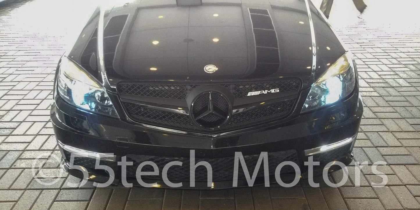 Mercedes Benz W204 2008~2011 SLS 1 Fin Style Grille - 55tech Motors