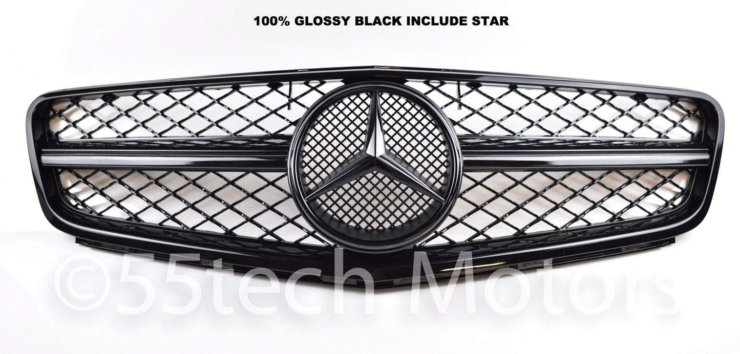 Mercedes Benz W204 2012-2013 C-Class AMG Style Grille - 55tech Motors