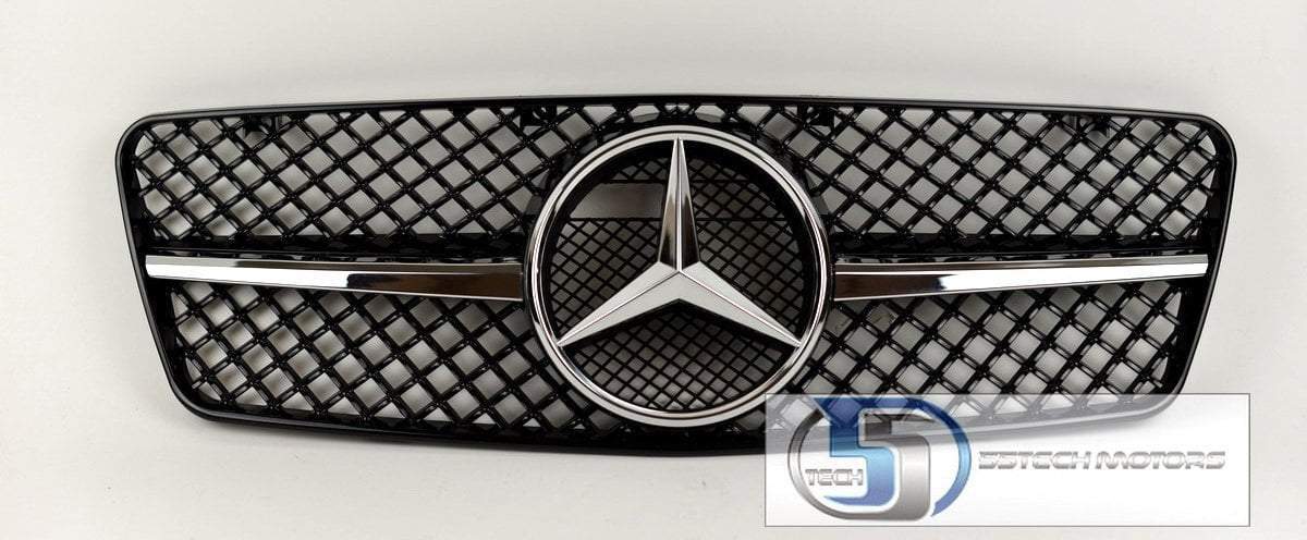 Mercedes Benz W208 CLK 1997~2002 1 Fins Sports Style Grille - 55tech Motors