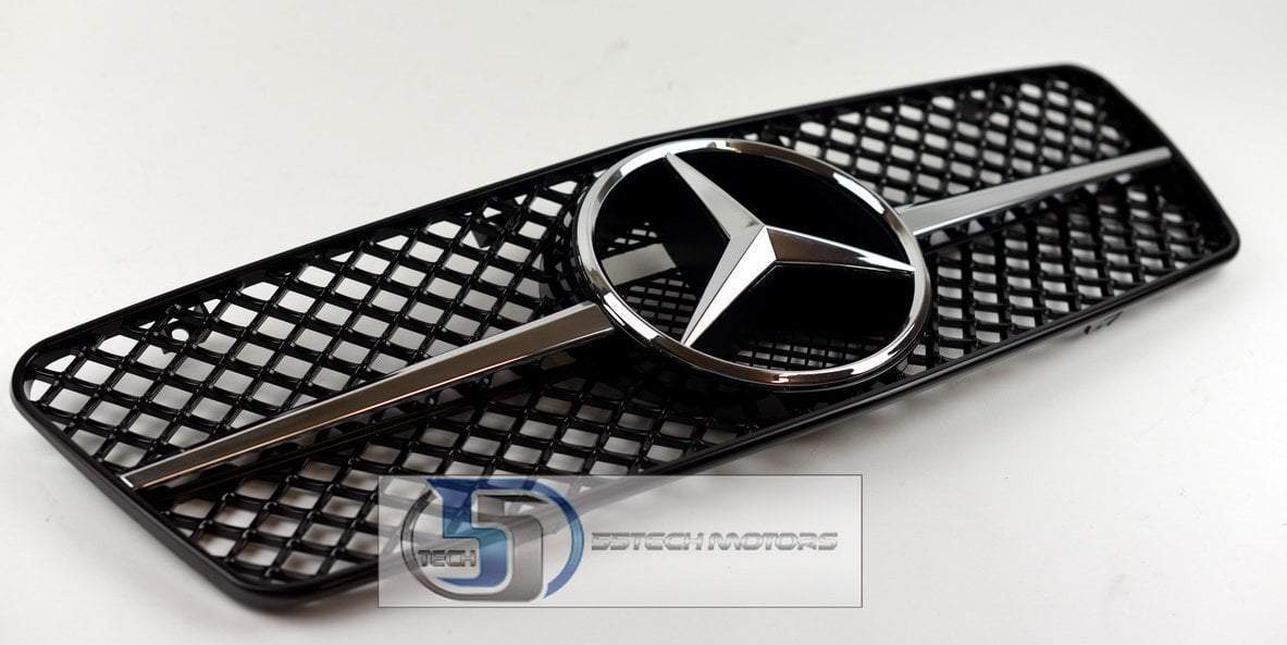 Mercedes Benz W208 CLK 1997~2002 1 Fins Sports Style Grille - 55tech Motors