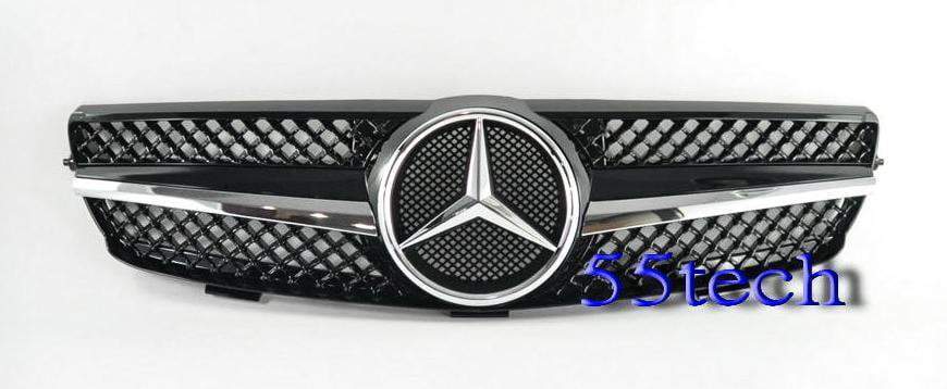 Mercedes Benz W209 CLK 2003~2009 1 Fin Grille - 55tech Motors