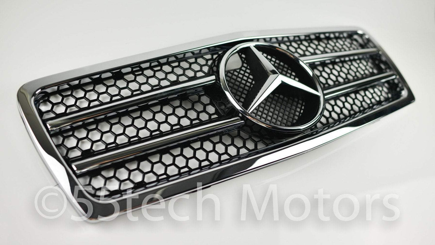 Mercedes Benz W210 1996~1999 E-Class Grille w/ Chrome Frame - 55tech Motors