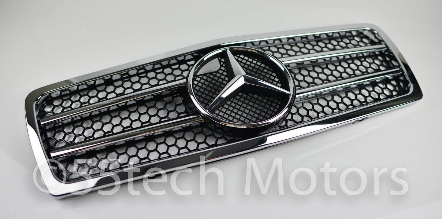 Mercedes Benz W210 1996~1999 E-Class Grille w/ Chrome Frame - 55tech Motors