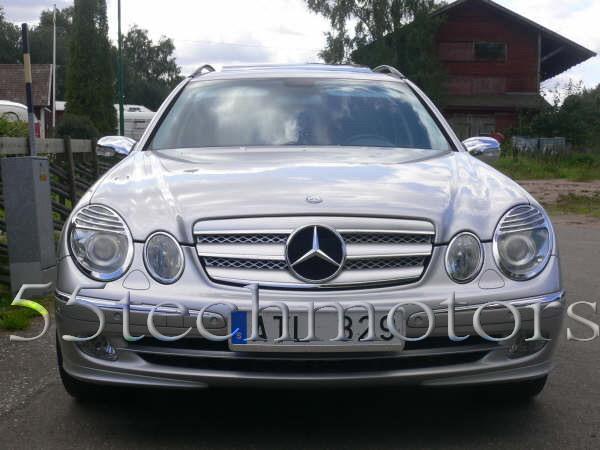 Mercedes Benz W211 2003~2006 E-Class 3 Fins Style Grille - 55tech Motors