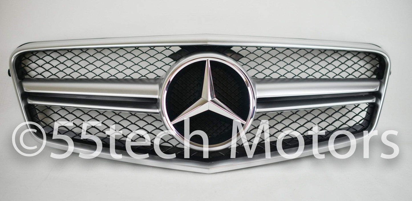 Mercedes Benz W212 E-Class 1 Fin Style Grille with Illuminated LED light Star - 55tech Motors