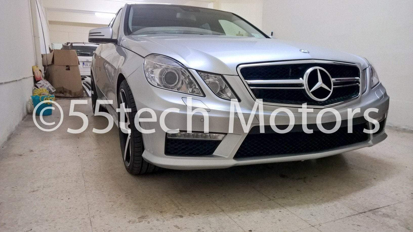 Mercedes Benz W212 E-Class 1 Fin Style Grille with Illuminated LED light Star - 55tech Motors