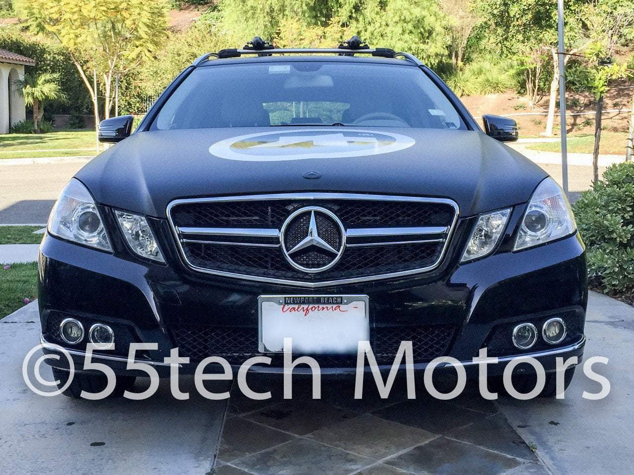 Mercedes Benz W212 E-Class 1 Fin Style Grille with Illuminated LED light Star - 55tech Motors