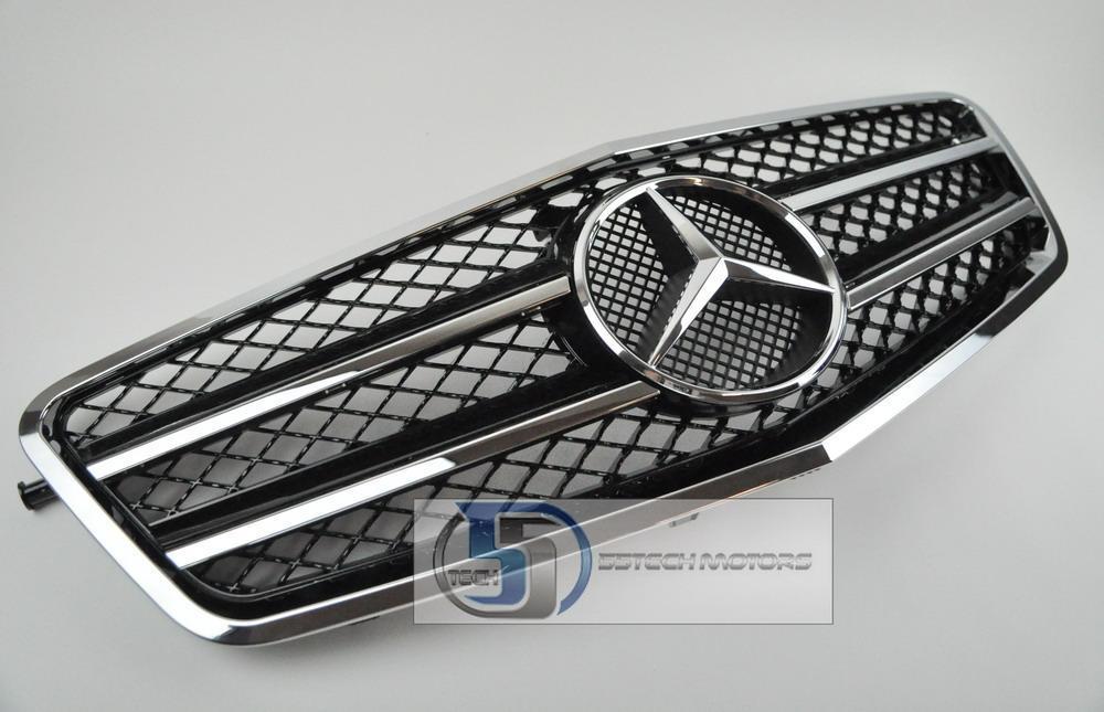 Mercedes Benz W212 E-Class Grill with Thinner Outer Chrome Frame - 55tech Motors