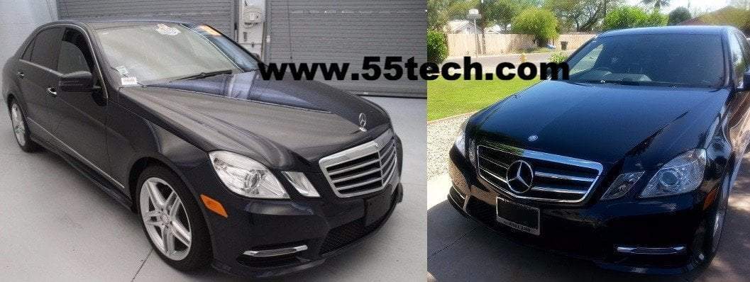 Mercedes Benz W212 E-Class Grille 2 Fin with LED Illuminated Star - 55tech Motors