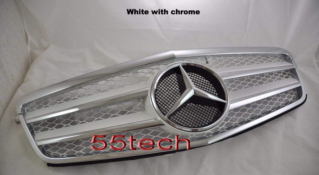 Mercedes Benz W212 E-Class Grille 2 Fin with LED Illuminated Star - 55tech Motors