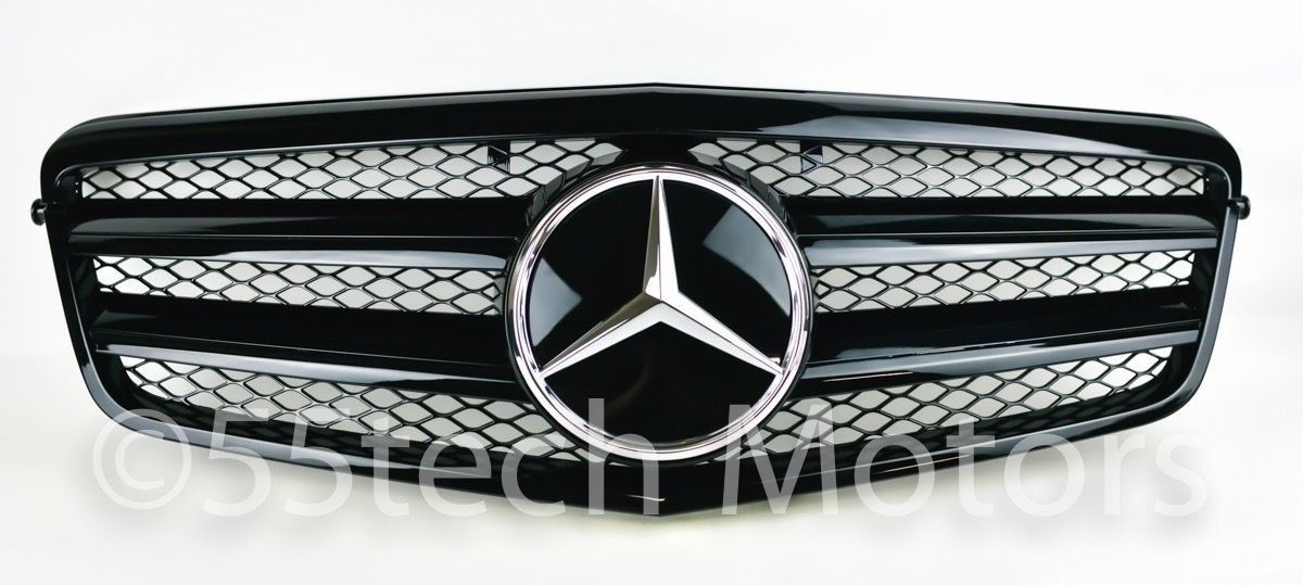 Mercedes Benz W212 E-Class Grille Glossy black grille - 55tech Motors