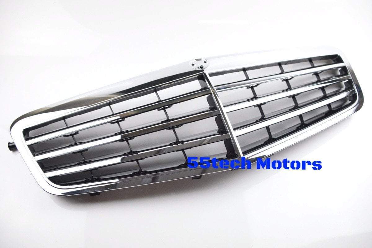 Mercedes Benz W212 E-Class OEM Style Matte Black / Chrome Grill - 55tech Motors