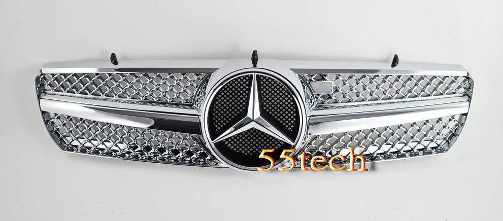 Mercedes Benz W215 2000~2006 CL Class 1 Fin Grille ( No Distronic) - 55tech Motors