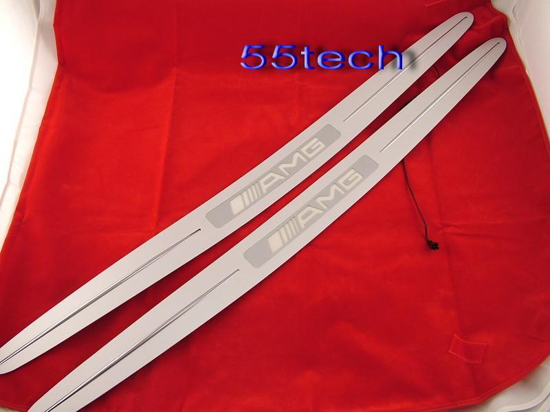 Mercedes R230 2003~2008 SL-Class Door sills with Illuminated Logo - 55tech Motors