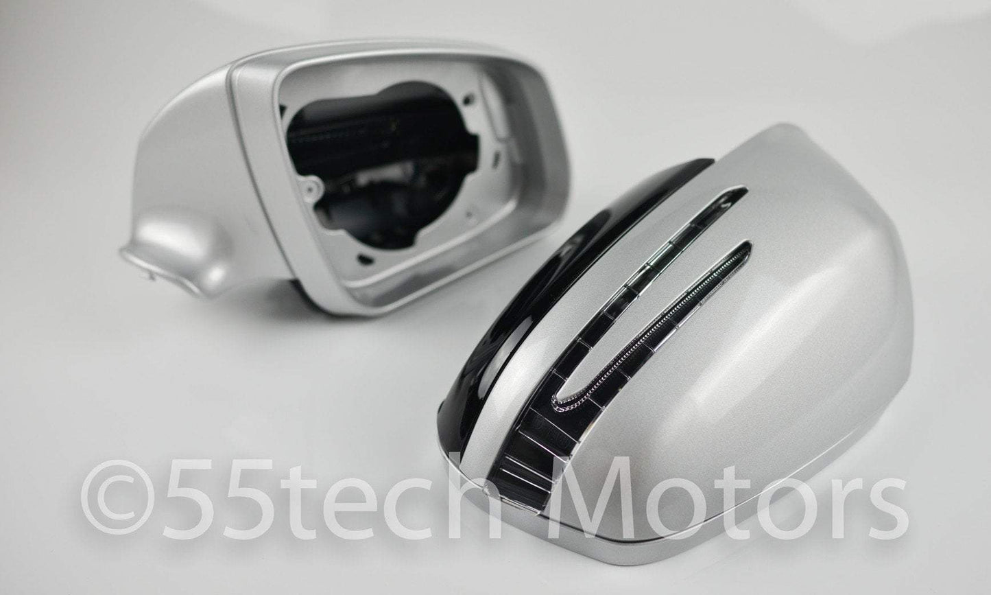 Mercedes W204 2008~2009 Carbon Fiber CF Mirror Covers /Black / Silver / White / Chrome - 55tech Motors