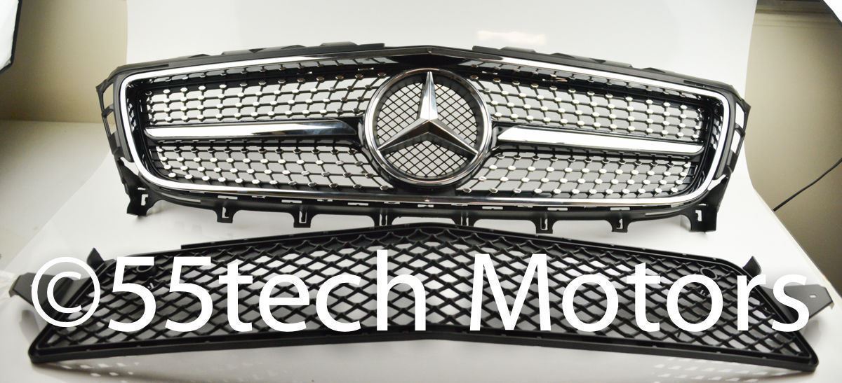 Mercedes W218 2012-2014 CLS Diamond Grille CLS550 CLS350 - 55tech Motors