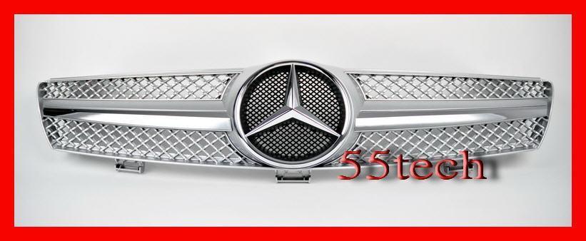 Mercedes W219 CLS 1 Fin Style Grill ( No Distronic) - 55tech Motors