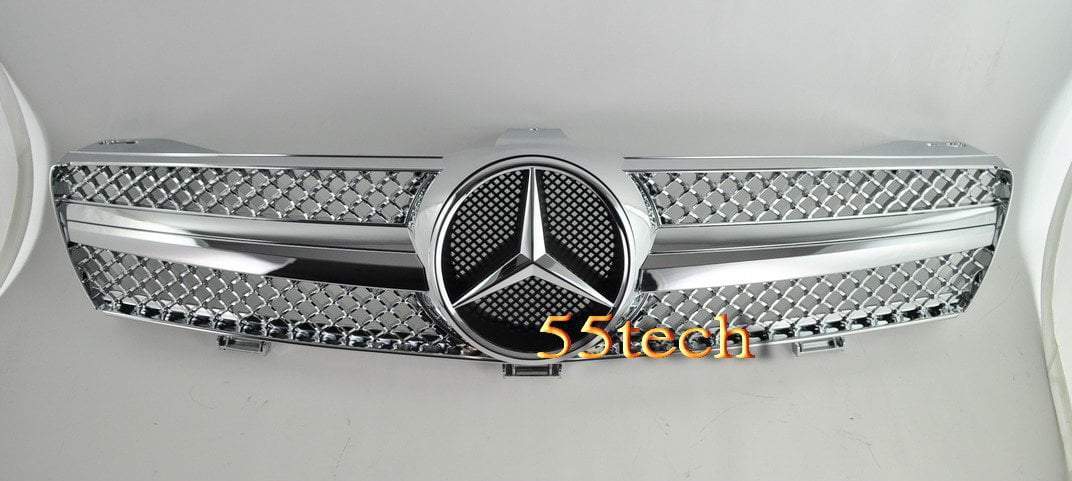 Mercedes W219 CLS 1 Fin Style Grill ( No Distronic) - 55tech Motors