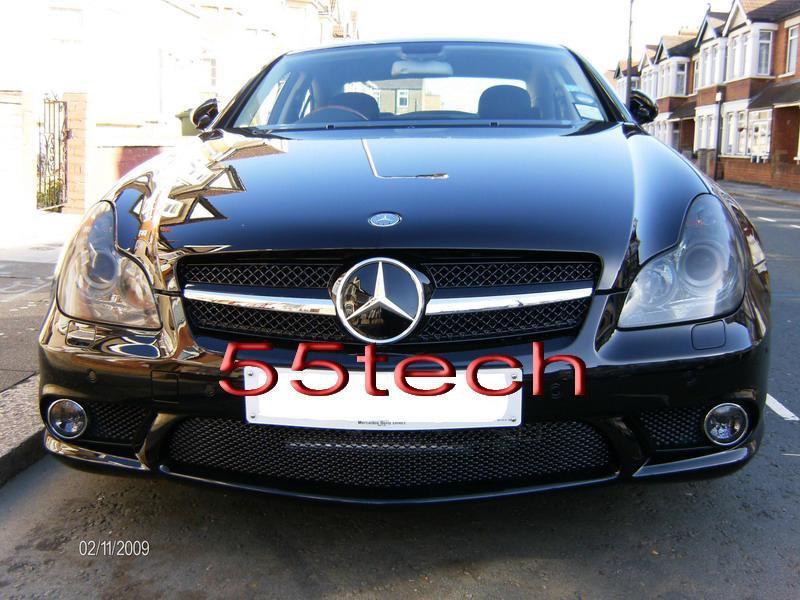 Mercedes W219 CLS 1 Fin Style Grill ( No Distronic) - 55tech Motors