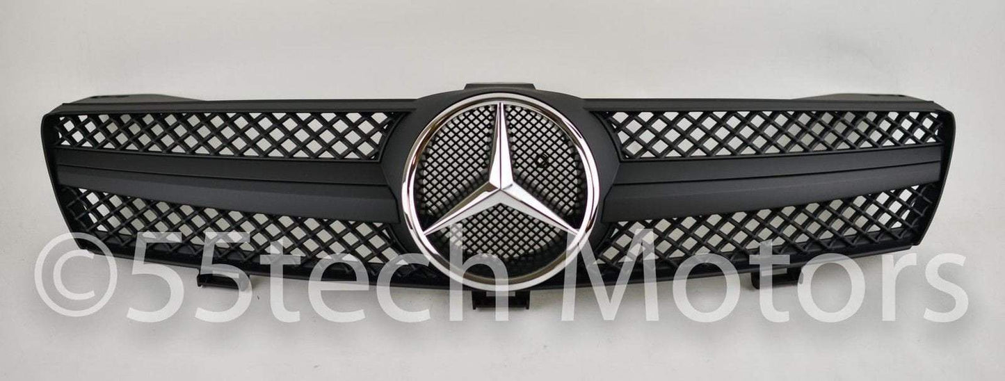 Mercedes W219 CLS 1 Fin Style Grill ( No Distronic) - 55tech Motors