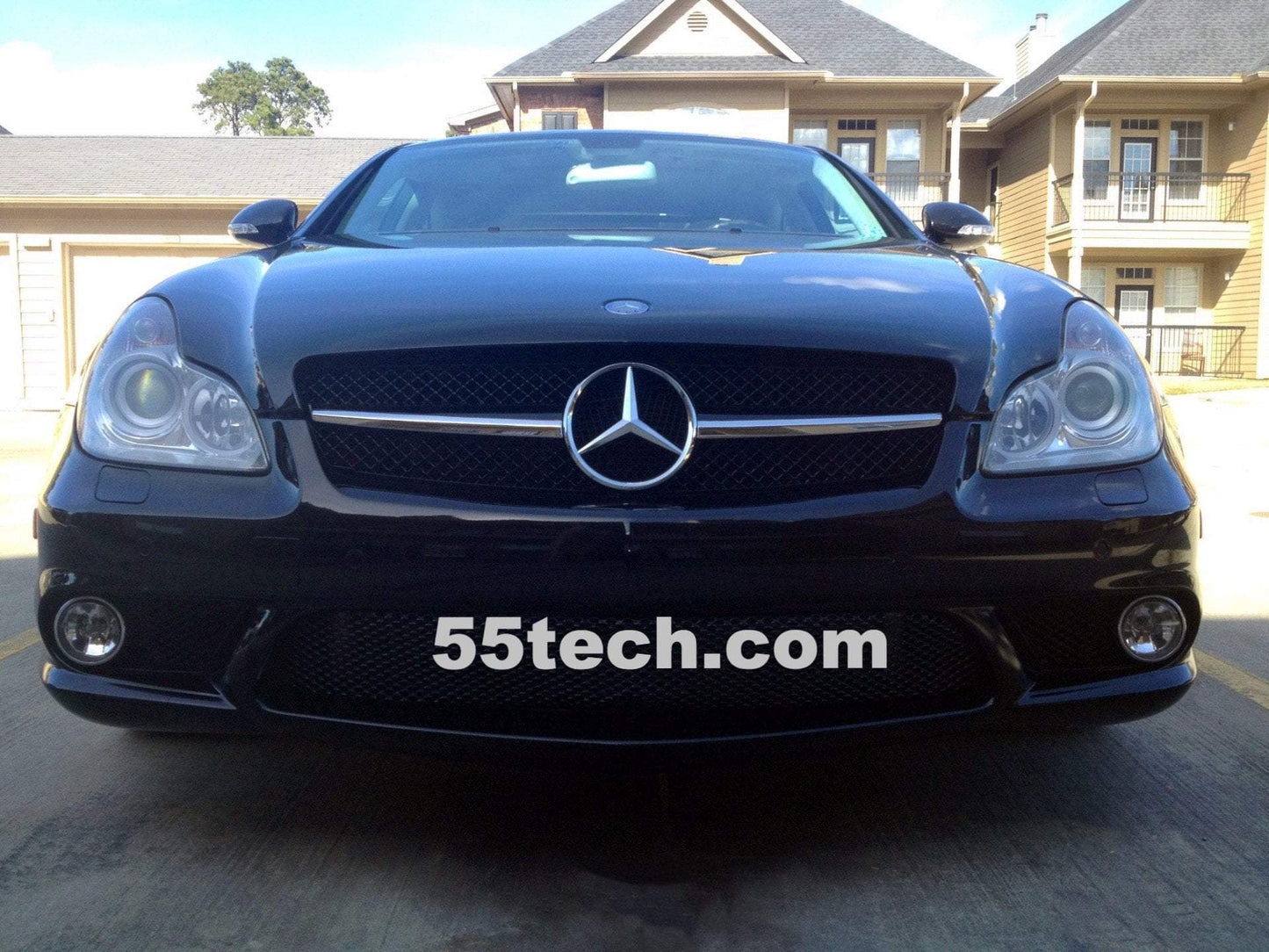 Mercedes W219 CLS 1 Fin Style Grill ( No Distronic) - 55tech Motors