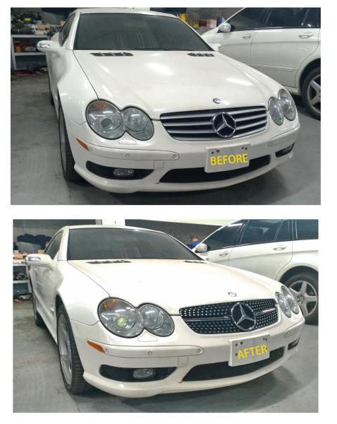 Mercedes R230 Diamond SL500 SL600 Grille Grill SL Class - 55tech Motors