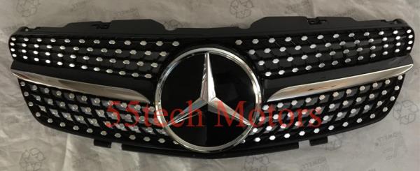 Mercedes R230 Diamond SL500 SL600 Grille Grill  SL Class - 55tech Motors