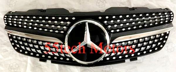 Mercedes R230 Diamond SL500 SL600 Grille Grill  SL Class - 55tech Motors