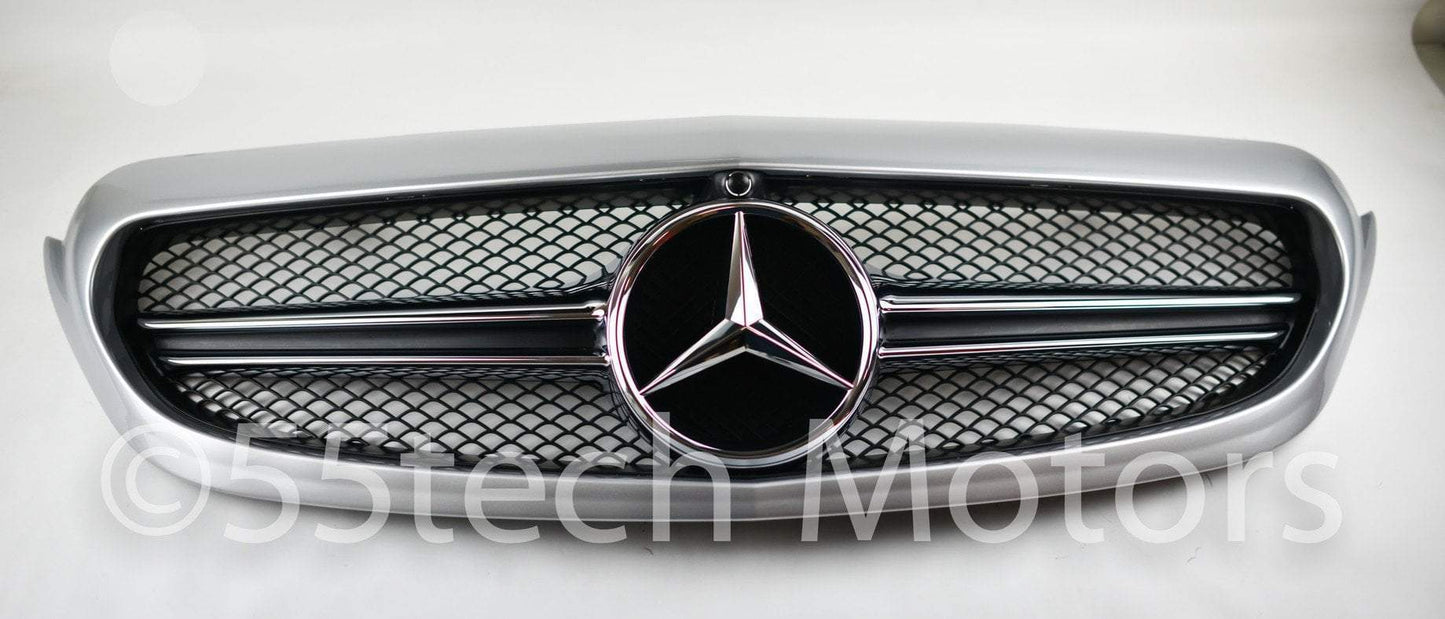 W205 2015 C class c250 c300 c400 Grille grill AMG 1 Fin Style - 55tech Motors