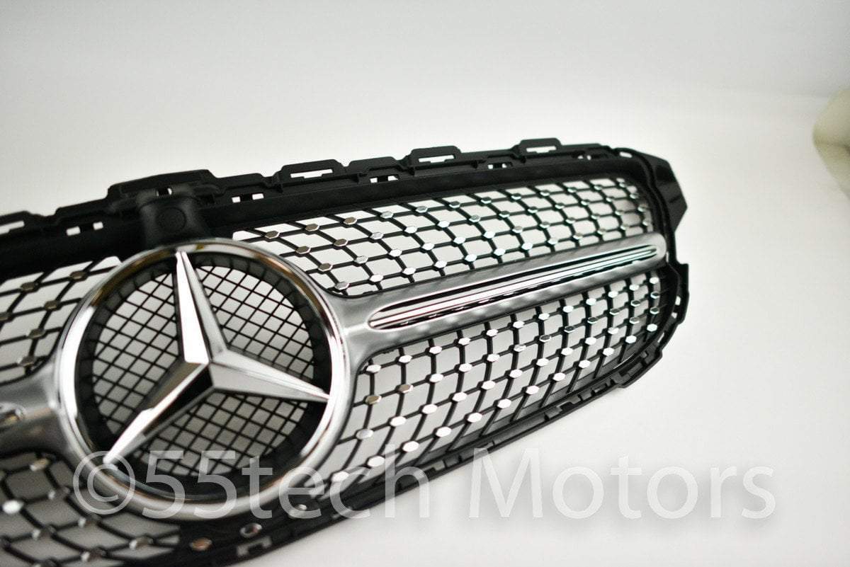 W205 2015 C-CLASS DIAMOND 1 FIN GRILLE- C450 STYLE - 55tech Motors