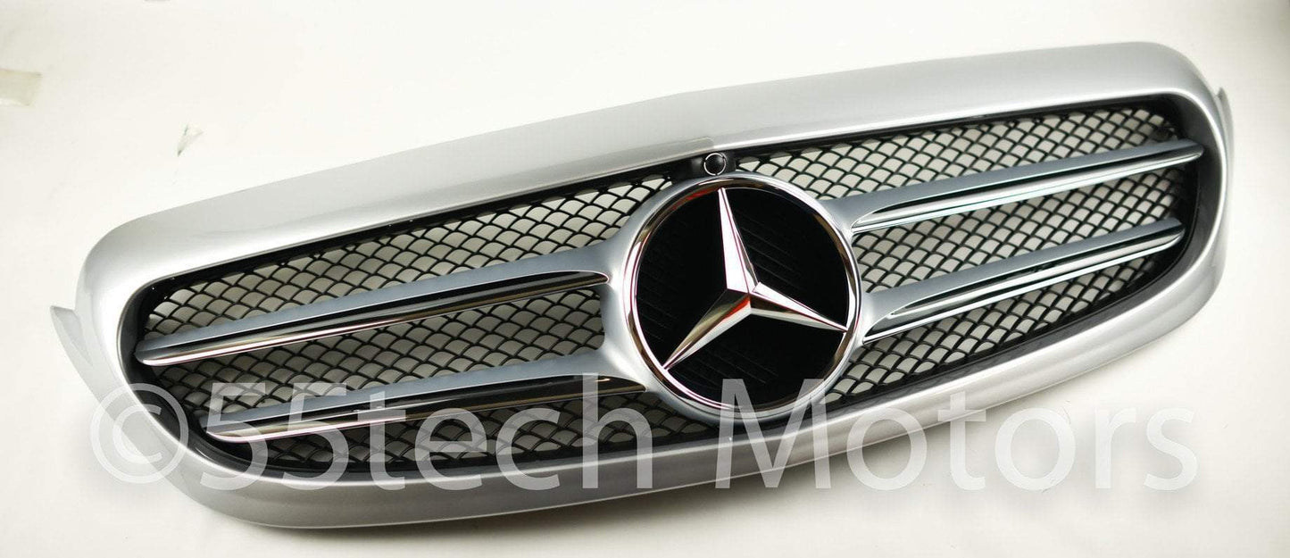 W205 Grille Avantgarde Black 2 Fins - 55tech Motors