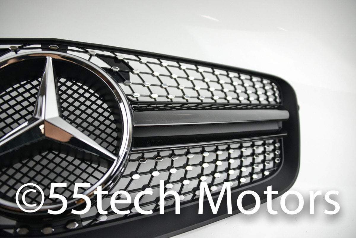 W212 1 Fin Diamond Style Grille E500 E63 E350 2010 2011 2012 2013 - 55tech Motors