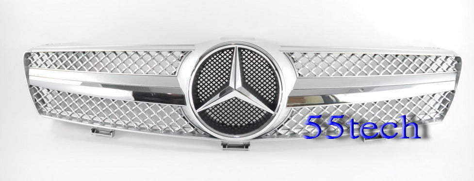 Mercedes W219 CLS 1 Fin Style Grill (Distronic) - 55tech Motors