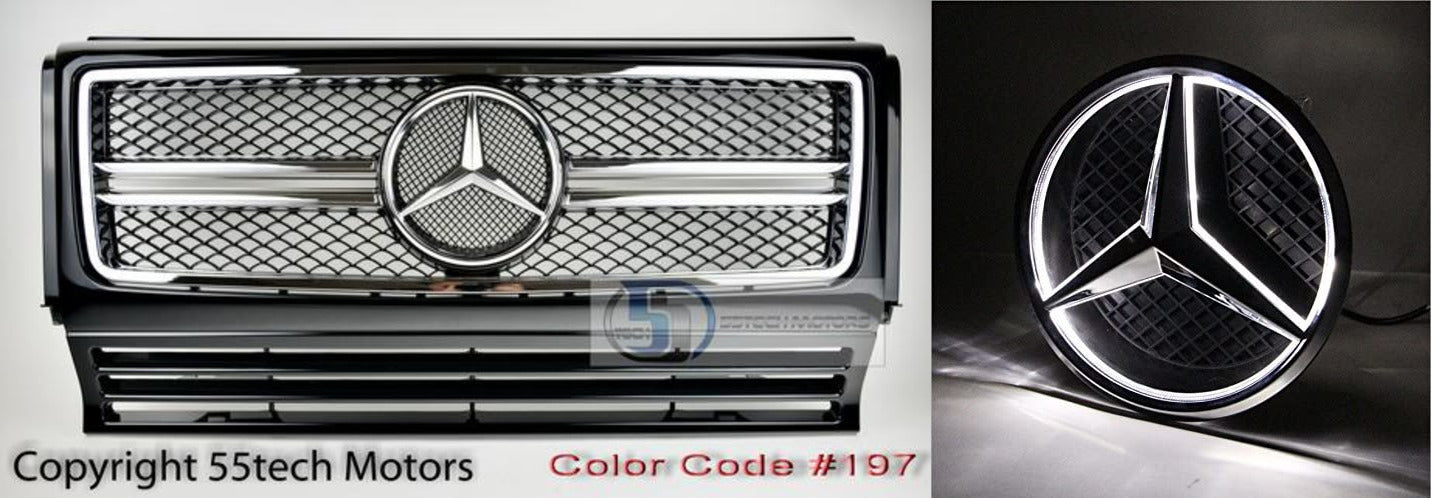 Mercedes Benz W463 G Wagon G63 AMG Style Grille With Illuminated LED Light Up Star/Emblem - 55tech Motors