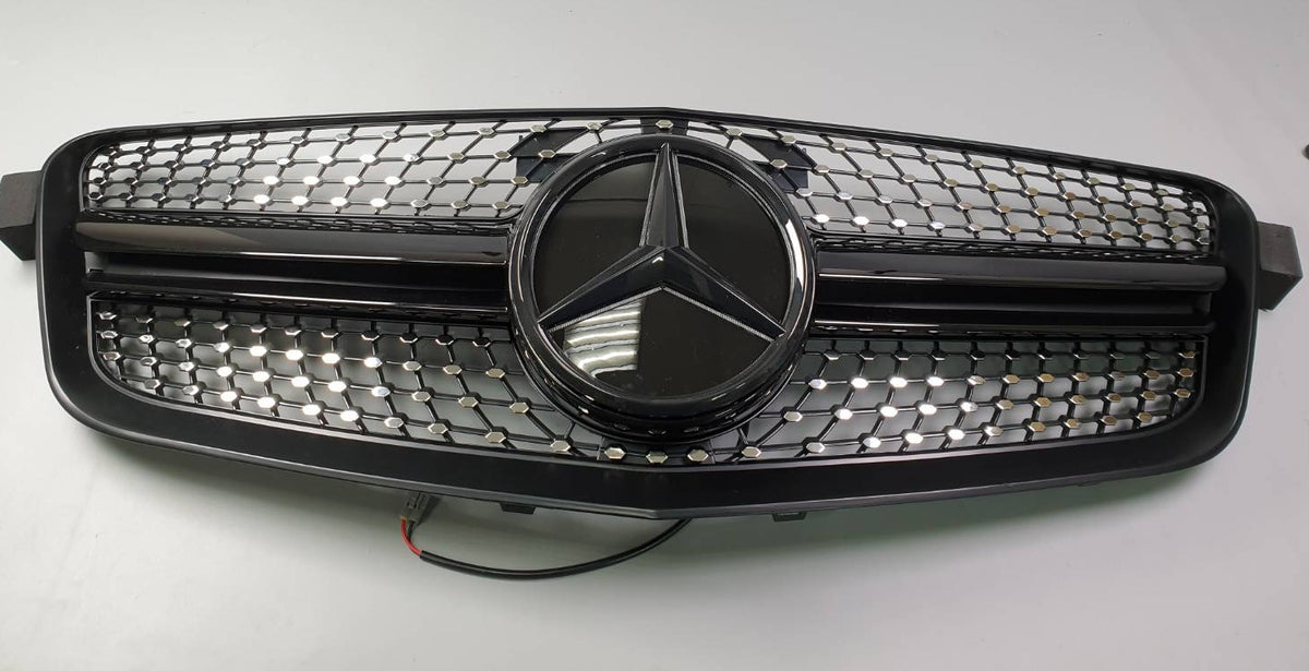 Mercedes W212 E-Class Diamond Grille with Illuminated LED Star Emblem (E350, E550)
