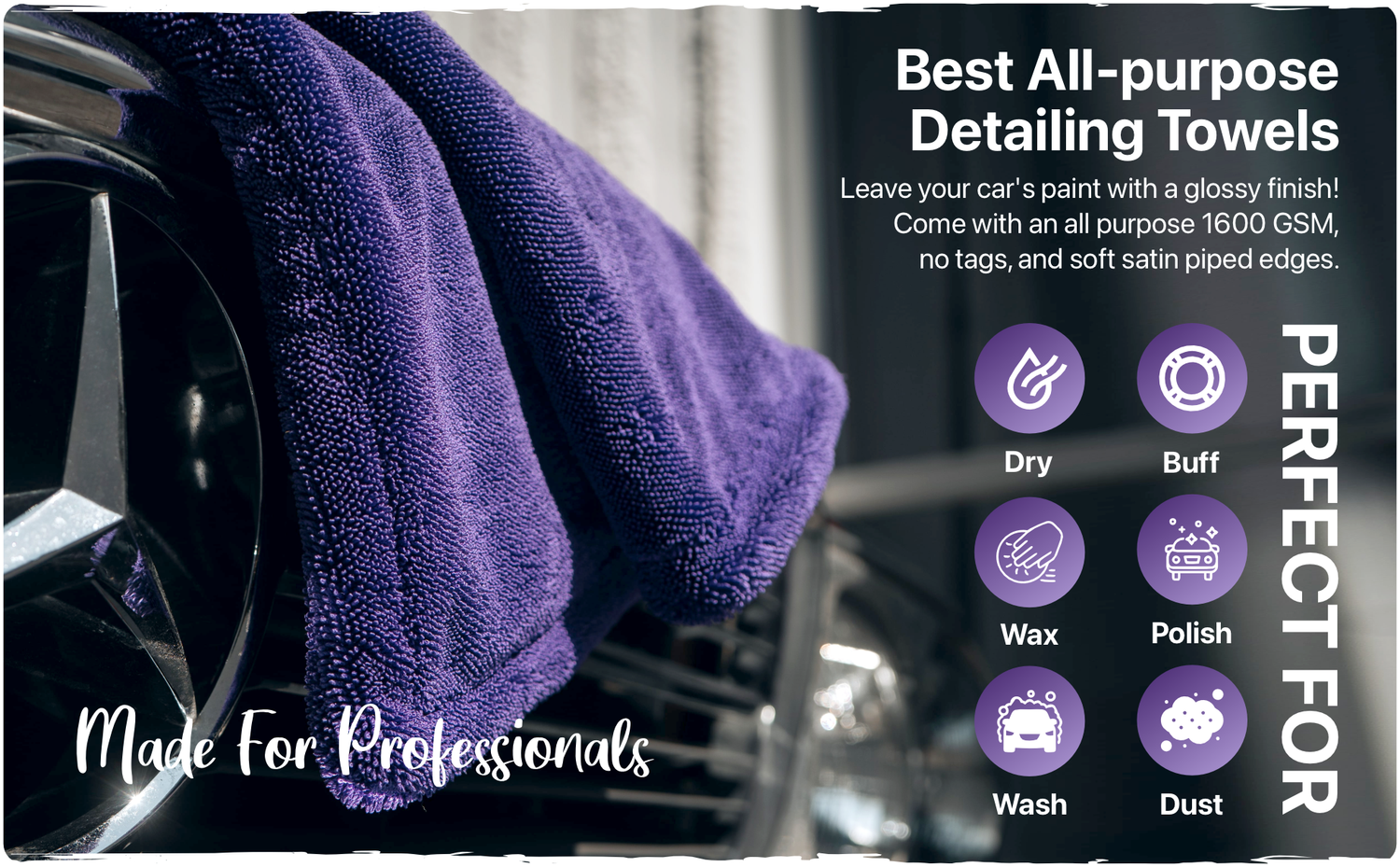 55tech Fast Drying Towels for Car Wash Dry & Clean Microfiber