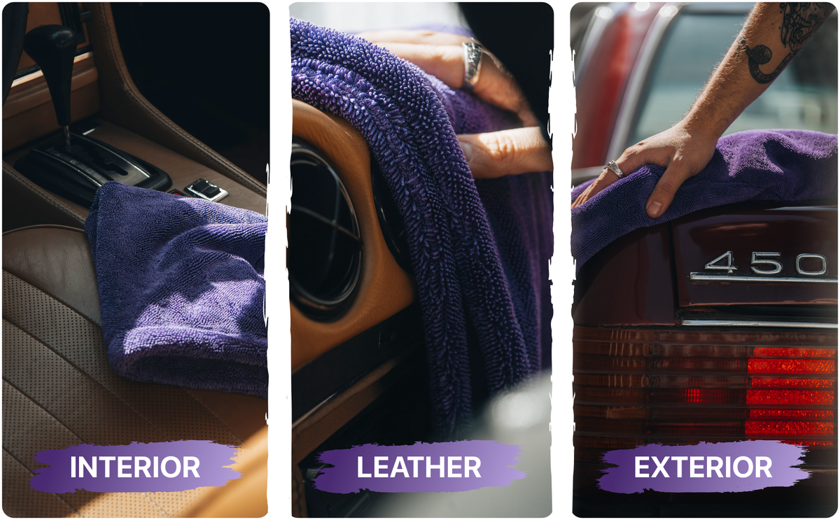 55tech Fast-Drying Microfiber Car Wash Towel, Twist-Loop Pile, Superior Absorbency for Cars, Trucks, SUVs and Boats