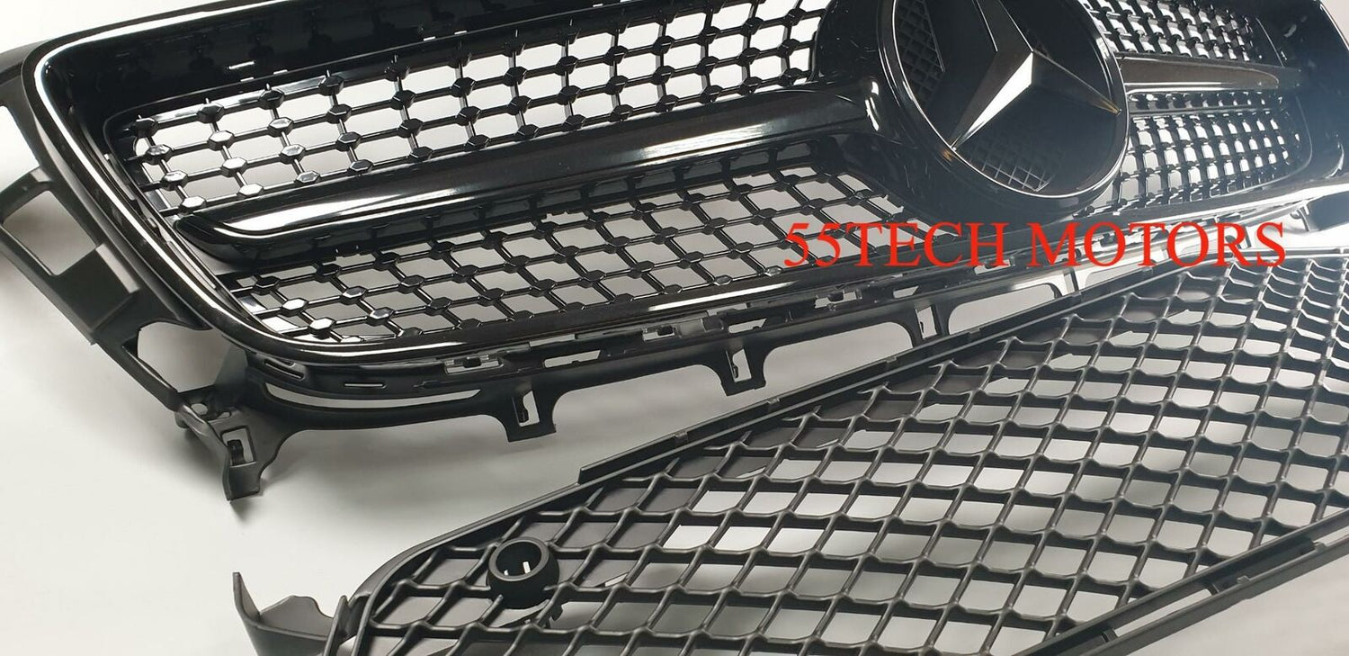 Parrilla Delantera Estilo Panamericana GT Para Mercedes CLS C218 (2011-2014) - Cromada, Plástico ABS