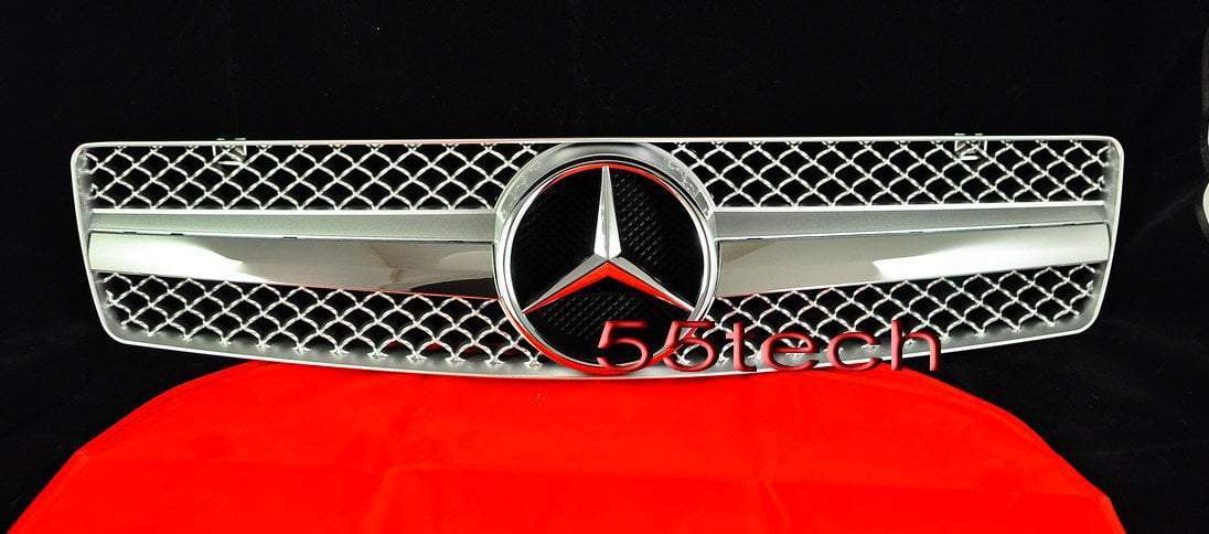 Black AMG Style Grille With OEM Star – Fits Mercedes SL500 SL600 SL320 R129 1990-2002
