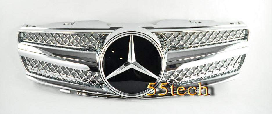 Mercedes Benz R230 2003~2006 SL-Class 1 Fin Grille - 55tech Motors