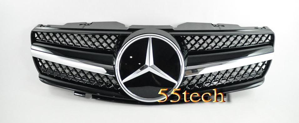 Mercedes Benz R230 2003~2006 SL-Class 1 Fin Grille - 55tech Motors